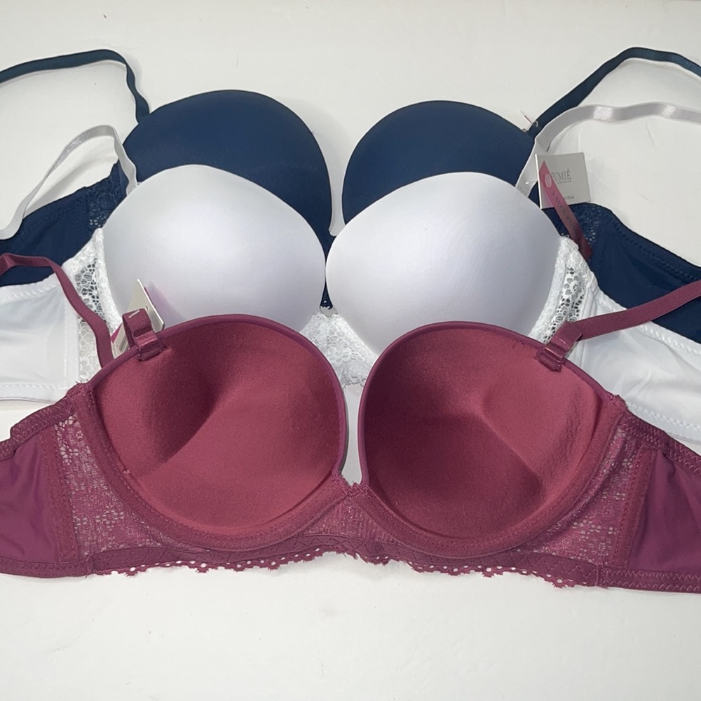 Bundle 3 Pieces Super Extra Push Up Extreme Padded Bombshell Multiway 3 Hook Bra